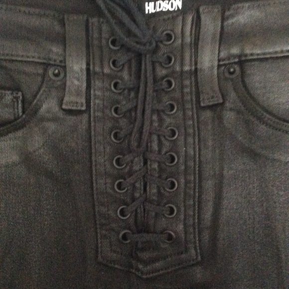 🔥SALE🔥NWT⭐️HP⭐️ Hudson High Waist Lace-Up Flare Jean - Picture 14 of 16